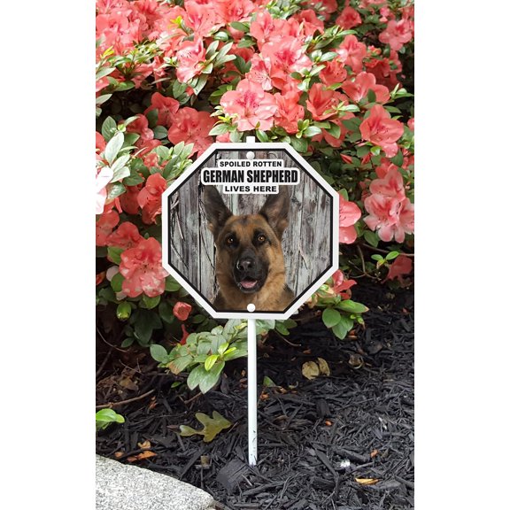 Imagine This "Spoiled Rotten German Shepherd Lives Here Garden Sign