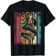 thumbnail image 1 of Imagine Vintage Dragon Cool Art Unisex T-Shirt for Men Women Kids Toddler,Black Color,Size XL, 1 of 5