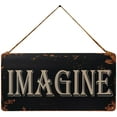 thumbnail image 1 of Imagine Vintage Metal Sign Funny Inspirational Signs Wall Art Hanging Rustic Farmhouse Home Decor for Living Room, Bedroom, Bathroom 5X10 Inch, 1 of 7