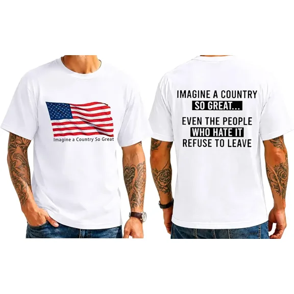 Imagine a Country So Great Shirt,American Flag Shirt,4th July Patriotic T-Shirt