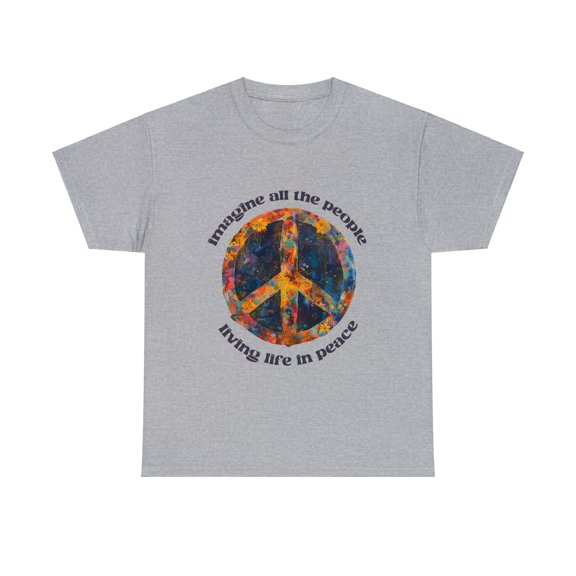 Imagine all people living life in peace hippie flower shirt ID-0223-PSSH