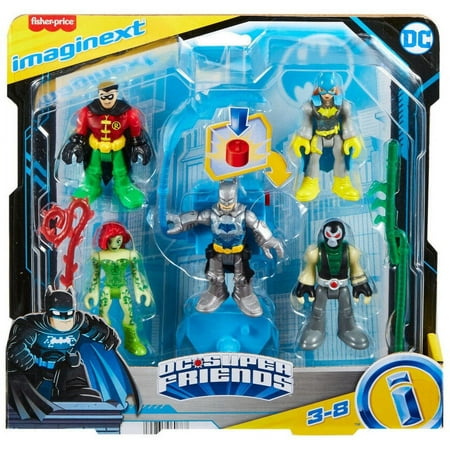 Imaginext DC Super Friends Action Set 8 Years 3 Years Batman, Poison Ivy, Batgirl, Robin, Bane