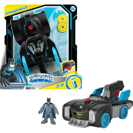 Imaginext DC Super Friends Bat-Tech Batmobile Transforming Vehicle & Light-Up Batman Figure