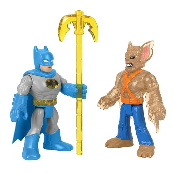 Imaginext DC Super Friends Batman Figure Set with Man-Bat and Accessory, Preschool Toys