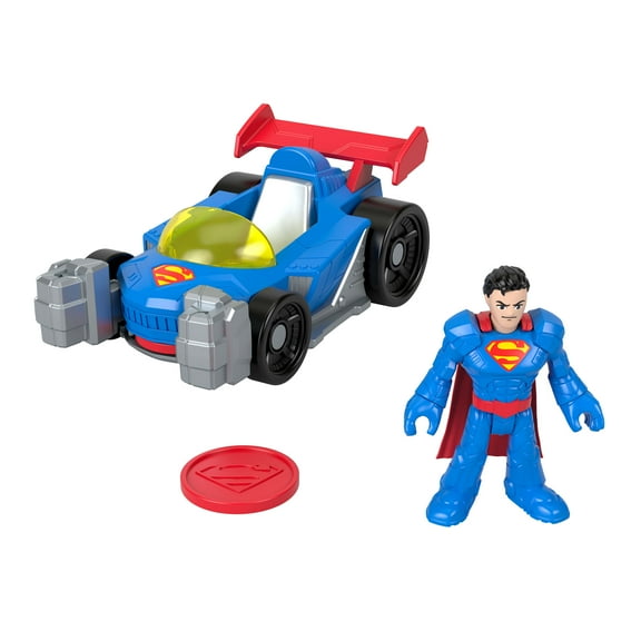 Fisher-Price Imaginext DC Super Friends Metal Force Supermobile Toy Car & Superman Action Figure Set