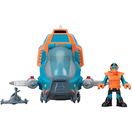 Imaginext Deep Sea Shark Sub Boat Play Vehicle Set
