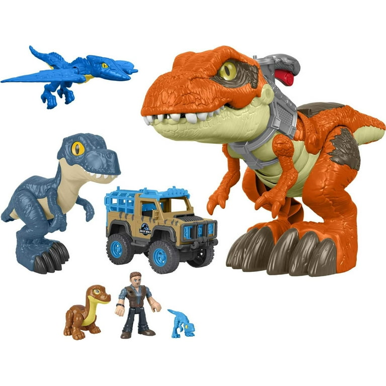 Imaginext Jurassic World T. rex Expedition Dinosaur Toys, 7-Piece Playset 