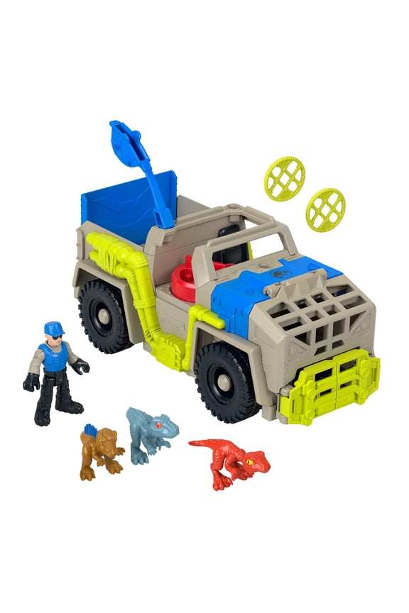 Jurassic World Track & Transport Dino Truck Vehicle & Figure Set, 8 Pieces