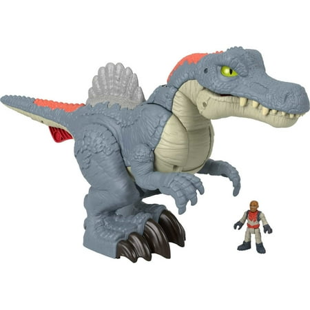 Imaginext Jurassic World Ultra Snap Spinosaurus Dinosaur Toy with Lights & Sounds, 2 Pieces, for Child 3 years and up