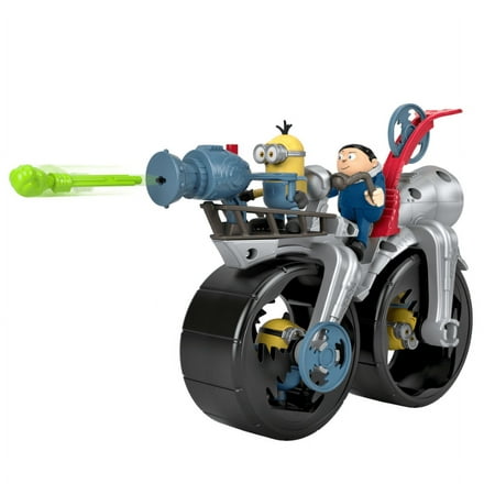 Imaginext Minions The Rise of Gru Rocket Bike & Gru Figure Set for Preschool Kids, 5 Pieces