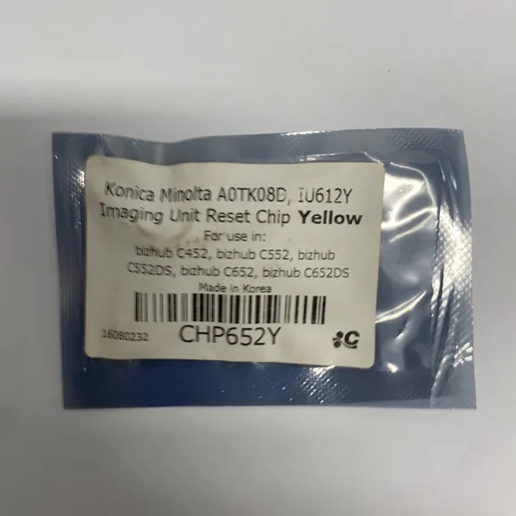 Imaging Unit Reset Chip For Konica Minolta Iu612Y Yellow Bizhub C452/C552