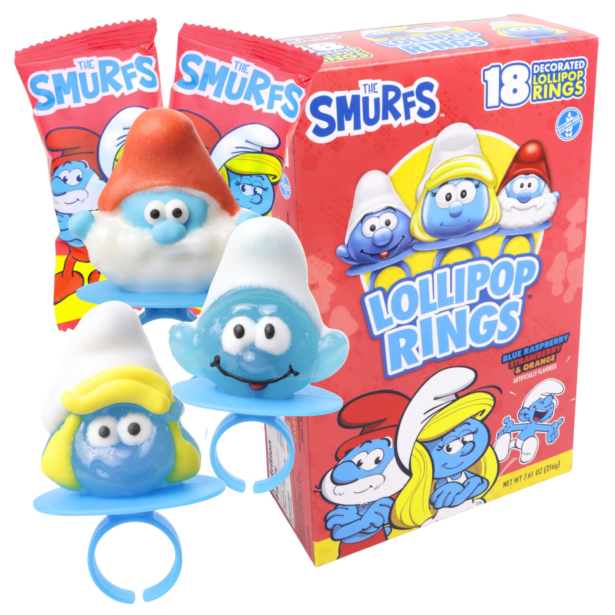 Imaginings 3 The Smurfs AKF18 Lollipop Rings, Papa and Smurfette ...