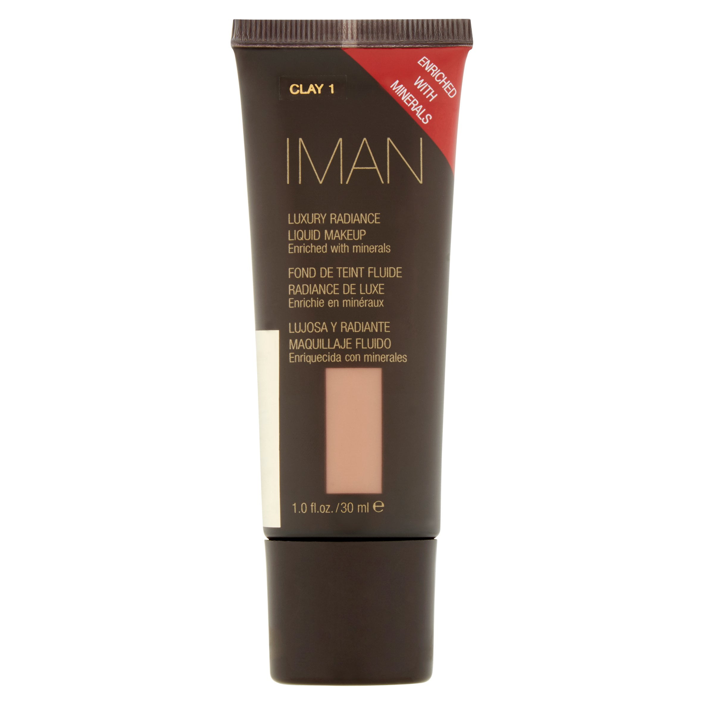 Iman Cosmetics Luxury Radiance Liquid Makeup, Clay 1