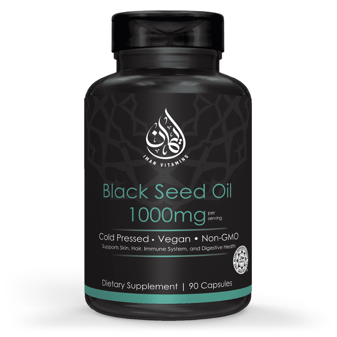 Iman Vitamins, Halal Black Seed Oil, Vegan, Organic, Natural Digestive Health, 90 Pills