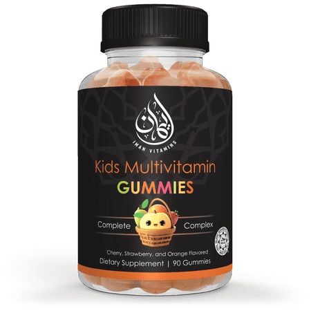 Iman Vitamins Halal Kids Multivitamin Gummies - Non GMO | Boys & Girls | 90 Gummies