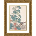 thumbnail image 1 of Imao Keinen 14x18 Gold Ornate Wood Frame and Double Matted Museum Art Print Titled - No Kacho Gafu, Pl.37 (1891-1892), 1 of 4
