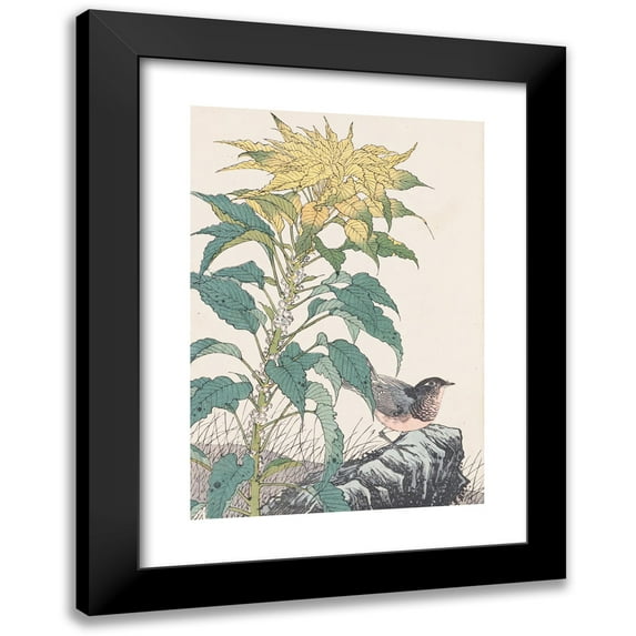 Imao Keinen 18x24 Black Modern Framed Museum Art Print Titled - No Kacho Gafu, Pl.39 (1891-1892)