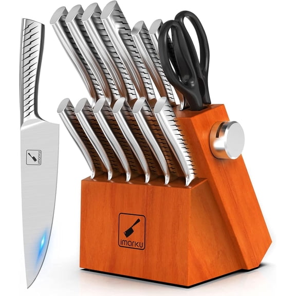Imarku Kitchen Knife Set, Sharp Durable Blades, Comfortable Grip, 14-Piece.Fathers Day Gifts