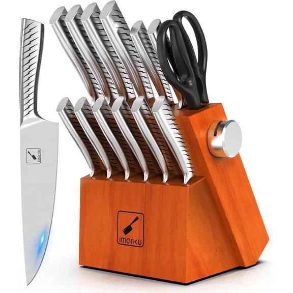 Imarku Kitchen Knife Set, Sharp Durable Blades, Comfortable Grip, 14-Piece.Kitchen Essentials
