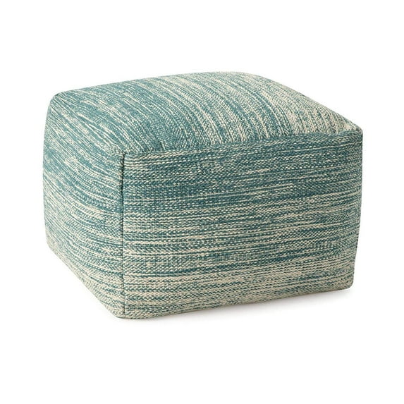 Imax Terni Handwoven Teal Pouf