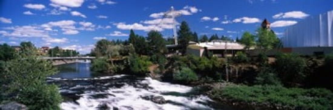 Imax Theater with Spokane Falls Spokane Washington State USA Canvas Art - Panoramic Images (36 x 12)