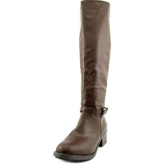 Imelda Women Round Toe Synthetic Brown Knee High Boot