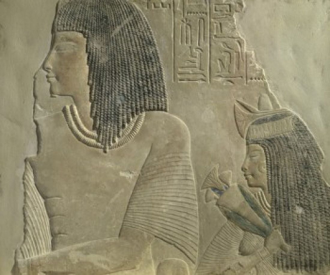 Imenmes and Depet (Parents of General Imeneminet) Limestone Egyptian Art Canvas Art - (18 x 24)