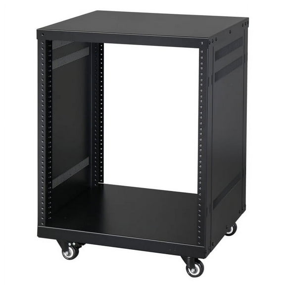 Imerelez 19" 12U Component Rack Cabinet DJ Equipment Cabinet for Audio Video Musical & IT Equipment Mounting Black