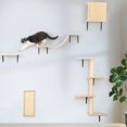 thumbnail image 1 of Imerelez 5 Piece Cat Wall Shelves, Wall Mounted Cat Shelves Perches, Ladder, Scratching Posts, Cat Wall Furniture for Climbing and Relaxing, Gray, 1 of 7