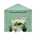 thumbnail image 1 of Imerelez 8x8 Pop up Greenhouse Portable Walk-in Outdoor Gardening Green House with 2 Foldable Shelves, Roll-up Zipper Entry Door Mesh Windows, Green, 1 of 7