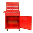 thumbnail image 1 of Imerelez Tool Chest with Detachable 5 Drawer, Wheels, Bottom Cabinet, and One Adjustable Shelf - Red, 1 of 8