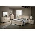 thumbnail image 1 of Imerland Contemporary White Wash Finish Bedroom Set, Queen/King Bed, Dresser, Mirror, Nightstand, Chest, 1 of 10