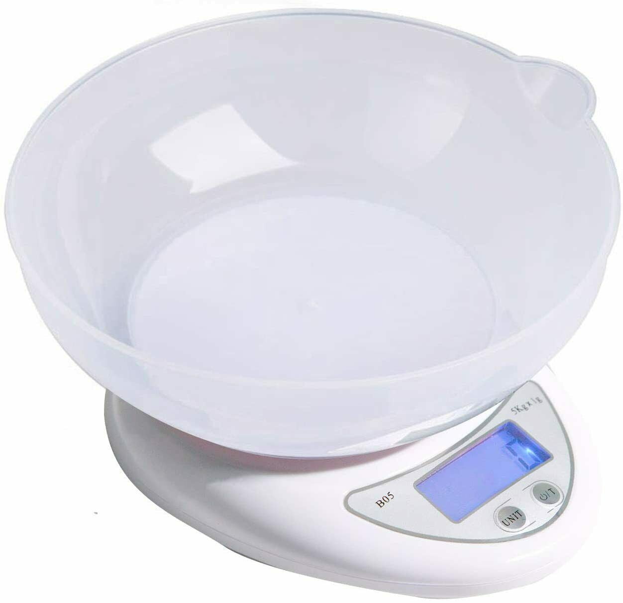 Digital Kitchen Food Cooking Scale Weigh in Pounds Grams Ounces and Kg 5kg  / 1g