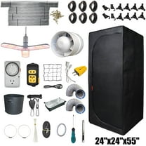 iMeshbean 24" x 24" x 55" Grow Tent Kit w/ LED Full Spectrum Grow Light & Air Ventilation Inline Fan Set