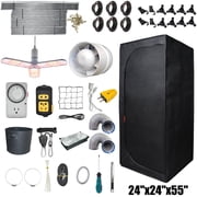 iMeshbean 24 x 24 x 55 Grow Tent Kit w/ LED Full Spectrum Grow Light & Air Ventilation Inline Fan Set