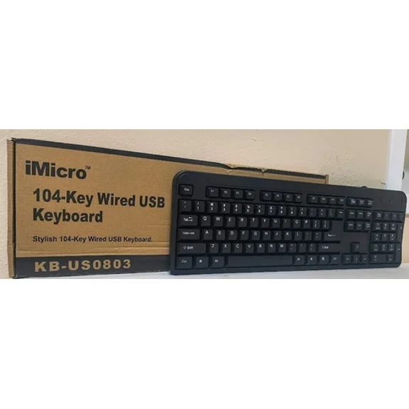 Imicro Kb-Us0803 Usb Wired Keyboard - No Drivers Needed! Plug & Play