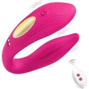 Imimi Rabbit Clit G Spot Vibrator Couple Sex Toys Wireless Remote Control Clitoral Stimulator Dual Vibration Wearable (Rose Red)