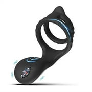 Imimi Vibrating Ring with 3-in-1 Adjustable Ring Perineum Stimulator, Sex Toy Penis Rings for Men