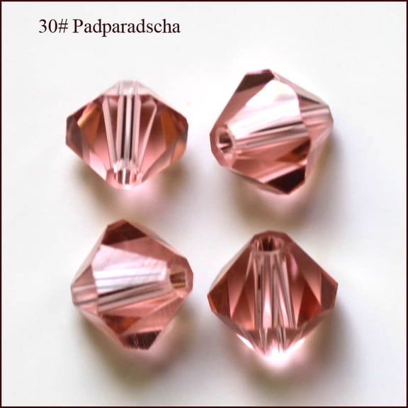 Imitation Austrian Crystal Beads Grade AAA Faceted Bicone Flamingo 4x4mm Hole: 0.7~0.9mm