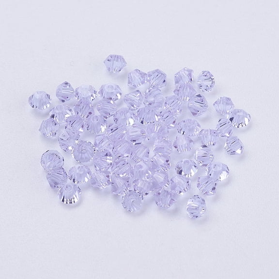 Imitation Austrian Crystal Beads Grade AAA Faceted Bicone Medium Purple 3x3mm Hole: 0.7~0.9mm