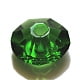 Imitation Austrian Crystal Beads Grade AAA K9 Glass Faceted Flat Round Green 6x3.5mm Hole: 0.7~0.9mm