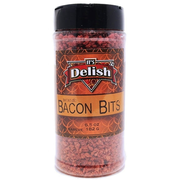 Imitation Bacon Bits by Its Delish, 6.5 Oz. Medium Jar