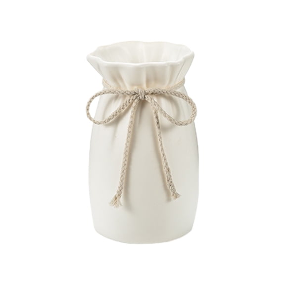 Imitation Ceramic Plastic Vase White Desktop Flower Vase for Home Decor – Small Medium Large Sizes