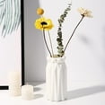 thumbnail image 1 of Imitation Ceramic Vase Verdsylv 1 Piece Plastic Vase - Imitation Ceramic Milky White Flower Pot for Home Table Desk Shelf Decor, Faux Plant Arrangement, Milky White Flower Pot, F, 1 of 7
