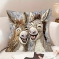 thumbnail image 1 of Imitation Embroidery Animals Print Throw Pillow Cover – Decorative Sofa Pillowcase Cushion Cover for Bedroom Living Room Home Decor, 1 of 6