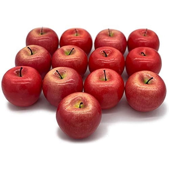 Imitation Fake Apples 13 Pieces - Fake Fruits For Decoration (Red)