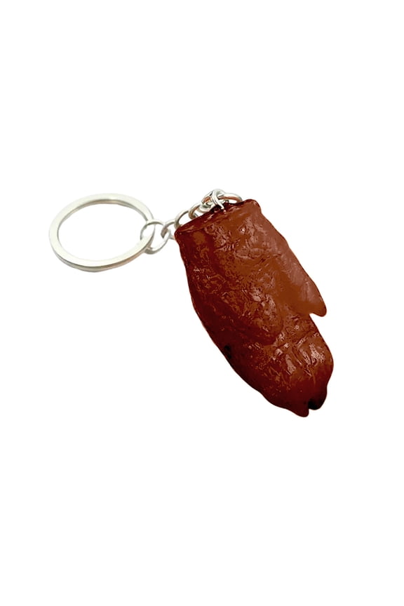Imitation Food Keychain Fried Chicken Leg Nuggets Wing Keychain for Handbag Purse Car Accessories