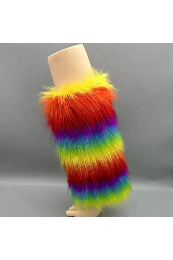 Imitation Fur Boot Set Fluffy Short Socks Fall/Winter Plush Leg Set Long Versatile Fox Fur Shoe Set