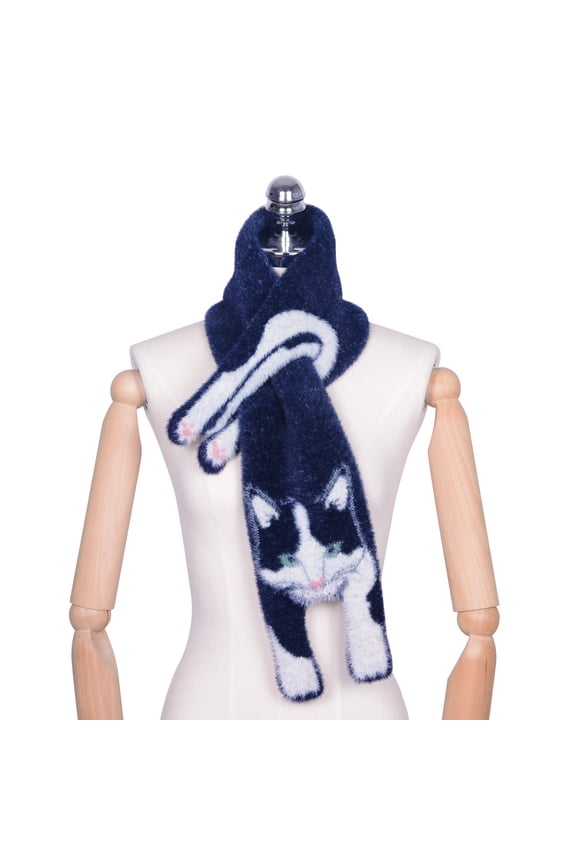 Imitation Furs Winter Scarf for Winter Decorative Cartoon Neck Shawl Kids Winter Warm Neckwear Outdoor Activity Scarves
