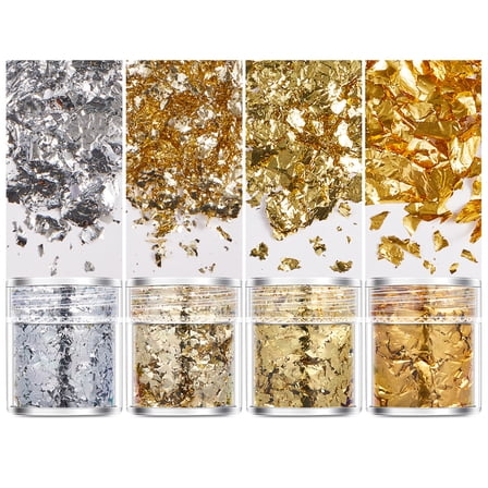 Imitation Gold Flakes for Painting and Jewelry Making Sequins Glitter Confettis Brilliant Gold Flakes for Crafters
